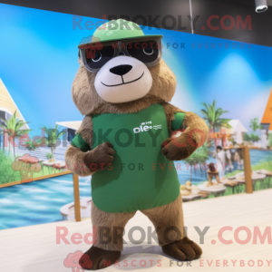 Olive Otter mascot costume...