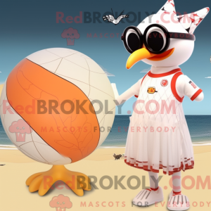 Peach Rooster mascot...