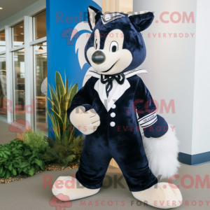 Navy Skunk maskot kostume...