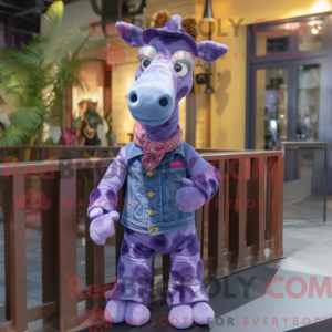 Lilla giraff maskot drakt...