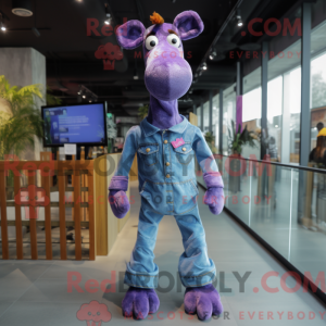 Lilla giraff maskot drakt...