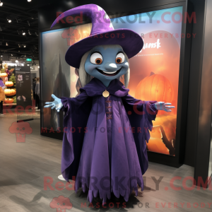 Purple Witch mascot costume...