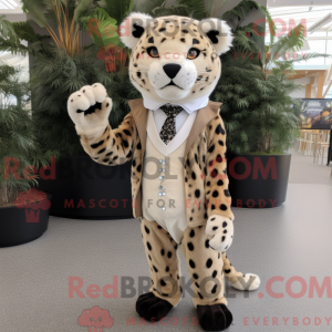 Tan Leopard mascot costume...