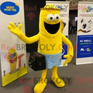Gul Aglet maskot kostume...