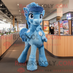 Blue Mare mascot costume...