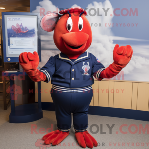 Navy Lobster maskot drakt...