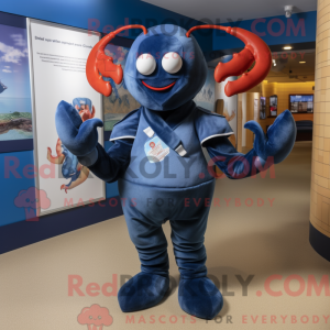 Navy Lobster maskot kostume...