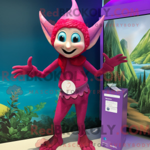 Magenta Elf maskot...