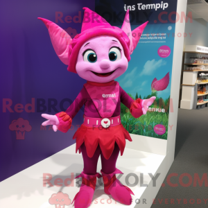 Magenta Elf maskot...