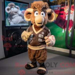 Brown Ram mascot costume...