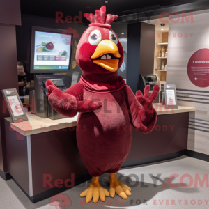 Maroon Hens Maskottchen...