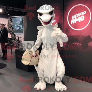 White Hydra mascot costume...