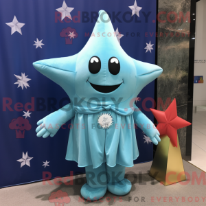 Sky Blue Starfish mascot...