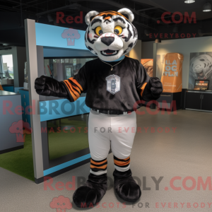 Black Tiger mascot costume...