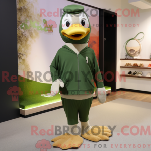 Olive Geese mascot costume...