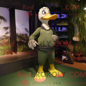 Olive Geese maskot drakt...