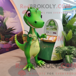 Grøn Dimorphodon maskot...