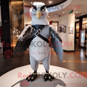 Sølvfalkmaskotdraktfigur...