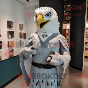 Sølvfalkmaskotdraktfigur...