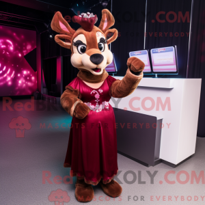 Maroon Deer mascot costume...