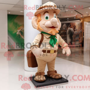 Beige Leprechaun mascot...