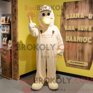 Beige Baa mascot costume...