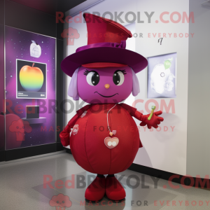 Magenta Apple Maskottchen...
