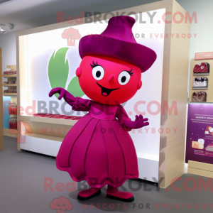 Magenta Apple mascot...