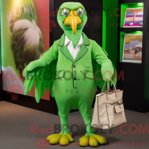 Lime Green Vulture mascot...