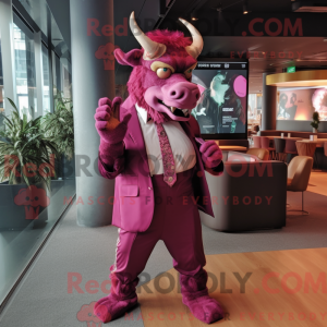 Magenta Minotaur mascot...