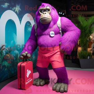 Magenta Gorilla mascot...