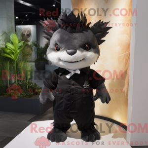 Sort Axolotls maskot...