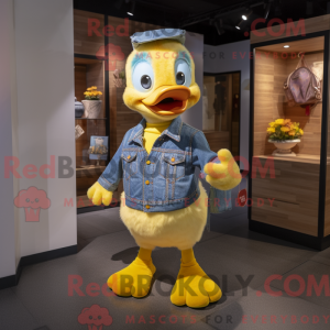Gul Gosling maskot kostume...