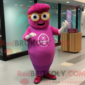 Magenta Bagels Maskottchen...