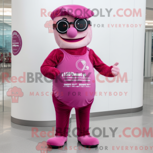 Magenta Bagels mascot...