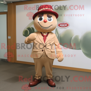 Tan Cherry maskot kostume...