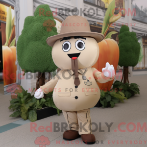 Tan Cherry maskot kostume...