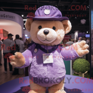 Lavendel Teddy Bear maskot...