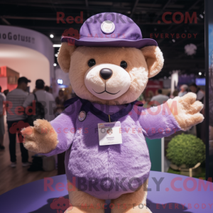 Lavender Teddy Bear mascot...