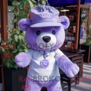Lavender Teddy Bear mascot...