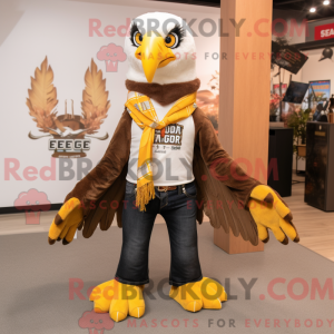 Brown Bald Eagle mascot...