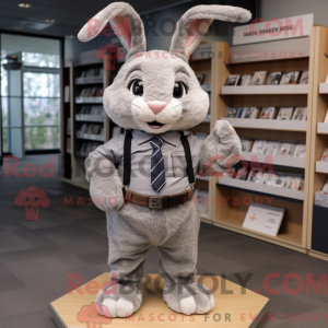 Gray Rabbit mascot costume...