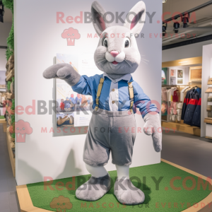Gray Rabbit mascot costume...