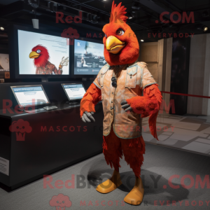 Rust Rooster mascot costume...