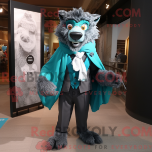 Teal Werewolf mascot...