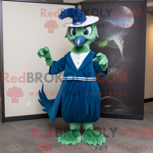 Green Blue Jay mascot...