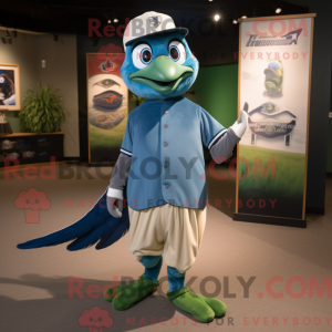 Green Blue Jay mascot...