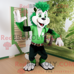 Green Skunk mascot costume...