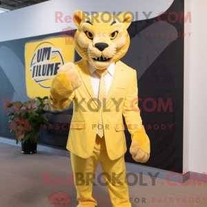Lemon Yellow Puma mascot...
