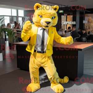 Lemon Yellow Puma mascot...